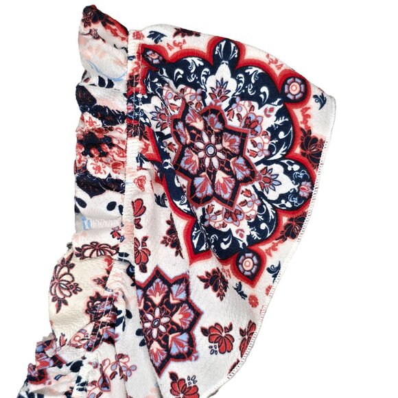 Love Spell Women's Floral Off-Shoulder Blouse Large Multicolored Ruffle Sleeve - Picture 4 of 8